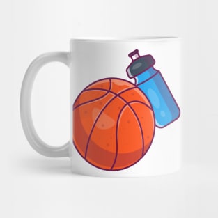 Basket ball with bottle cartoon Mug